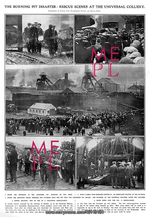 : Senghenydd Universal Colliery Disaster, Glamorgan, S. Wales : Senghenydd Universal Colliery Disaster, Glamorgan, S. Wales