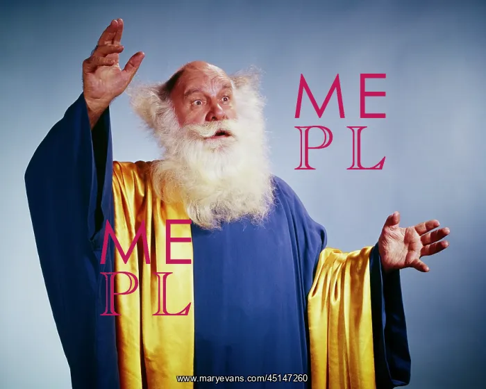 : Senior Man Character with White Beard Long Blue : Senior Man Character with White Beard Long Blue
