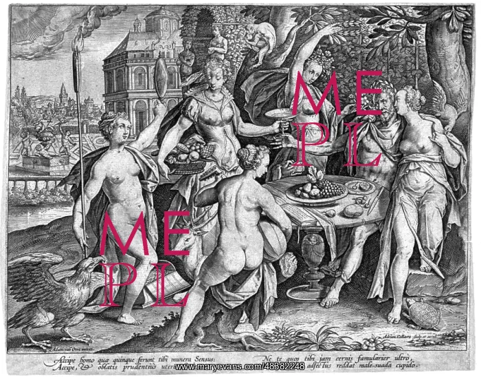 : Five senses. Man entertained by the Five Senses : Five senses. Man entertained by the Five Senses