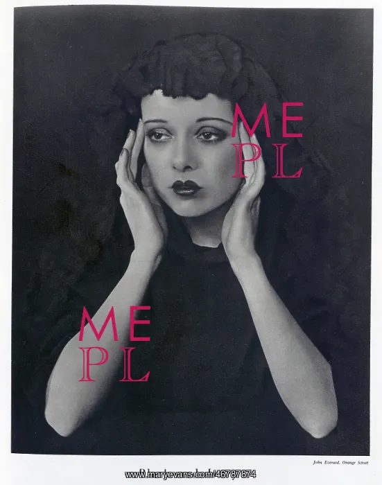  : Sepha Treble, actress, studio portrait wearing mantilla