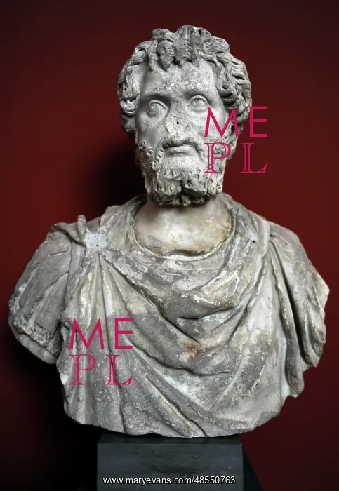 : Septimius Severus (145-211). Roman Emperor. Bust. Carlsberg : Septimius Severus (145-211). Roman Emperor. Bust. Carlsberg