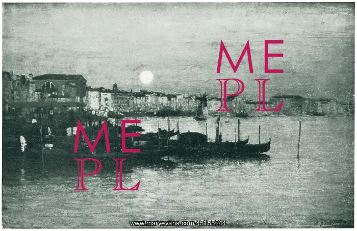 : A Sera. A painting of an italian port, with docked boats : A Sera. A painting of an italian port, with docked boats