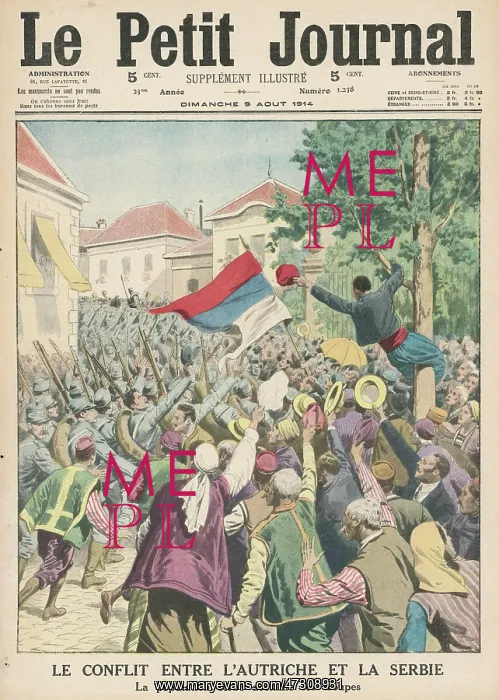 : Serbian army leaves for WWI after the declaration of war : Serbian army leaves for WWI after the declaration of war