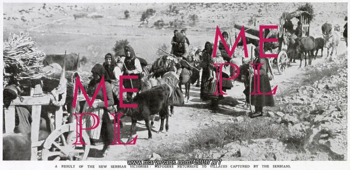 : Serbian Refugees; First World War, 1916 : Serbian Refugees; First World War, 1916