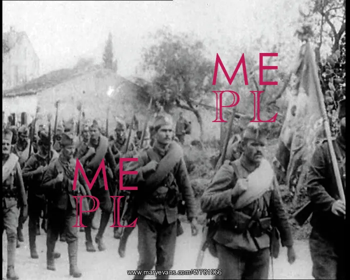 : Serbian Soldiers Marching Forwards : Serbian Soldiers Marching Forwards