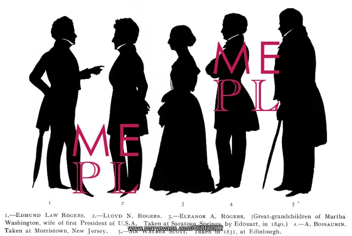 : Series of silhouettes by August Edouart : Series of silhouettes by August Edouart