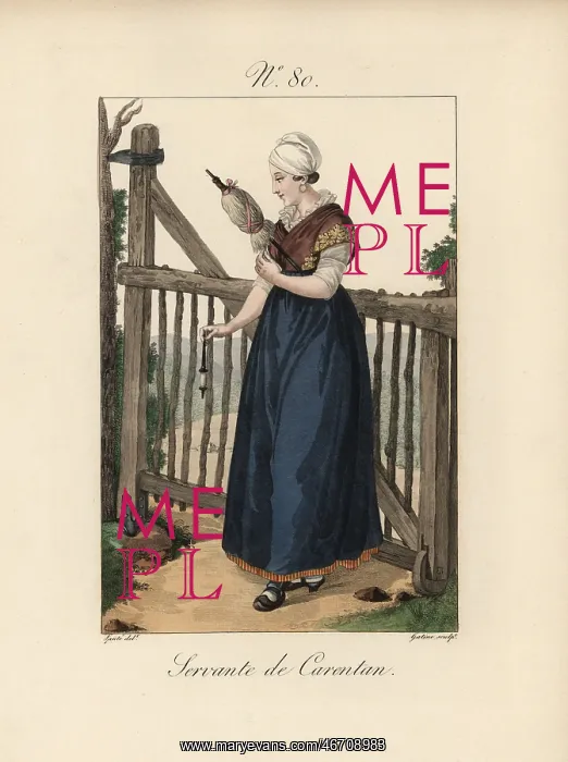 : Servant at Carentan The simple cotton bonnet : Servant at Carentan The simple cotton bonnet