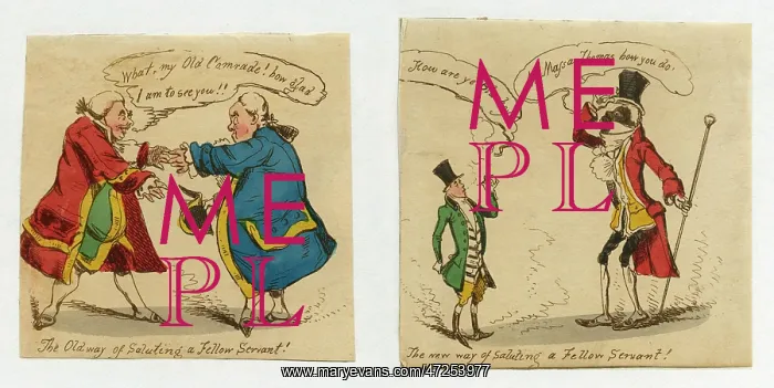 : Servants Greeting - circa 1830 : Servants Greeting - circa 1830