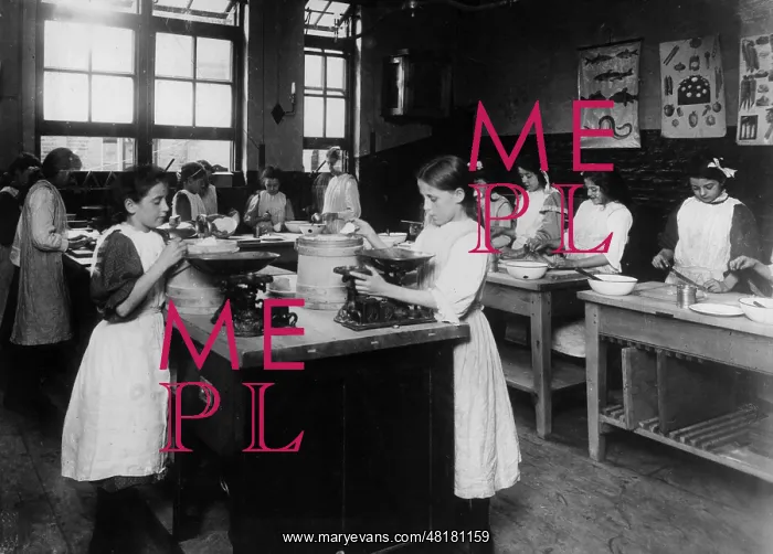 : Servants school, circa 1900 : Servants school, circa 1900
