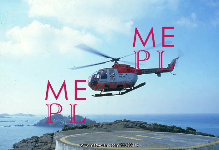  : Service Helicopter and Round Island - Scillies