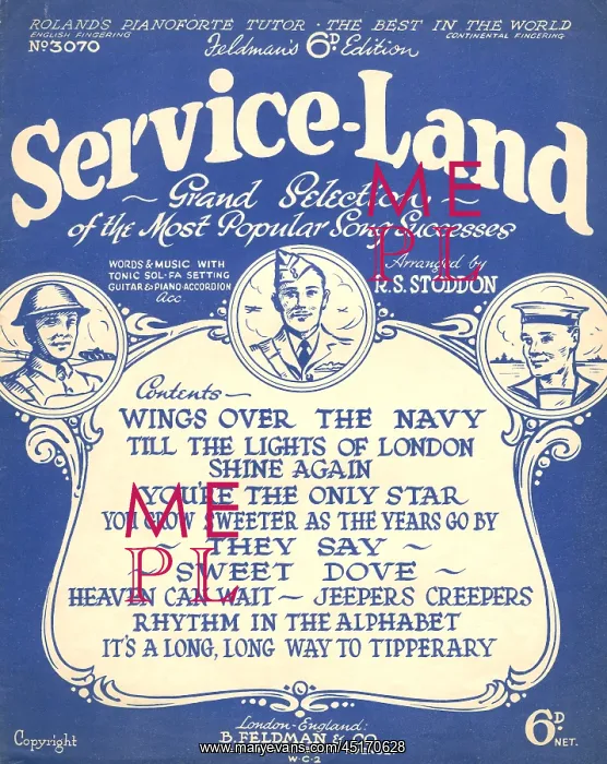 : Service Land Music Cover, WW2 : Service Land Music Cover, WW2