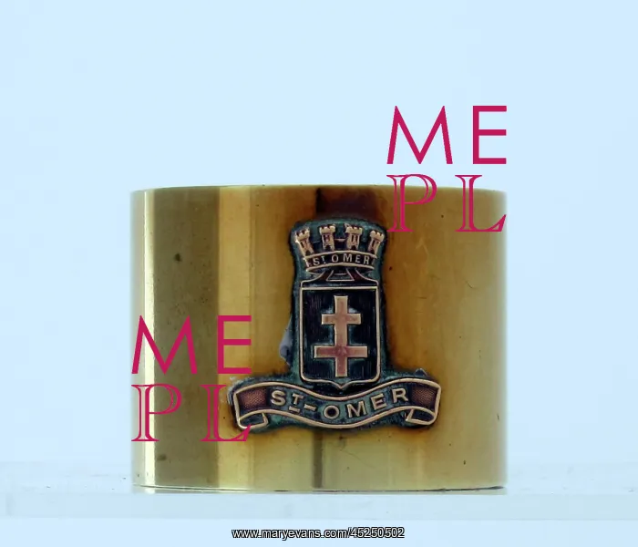 : Serviette ring with the Coat of Arms of St-Omer : Serviette ring with the Coat of Arms of St-Omer
