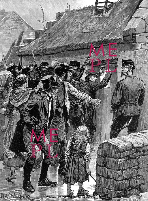 : Serving an Eviction Notice near Headford, Galway, 1880 : Serving an Eviction Notice near Headford, Galway, 1880