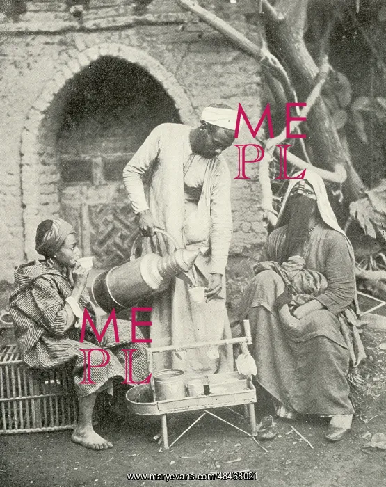  : Serving Turkish coffee in the streets of Cairo, Egypt