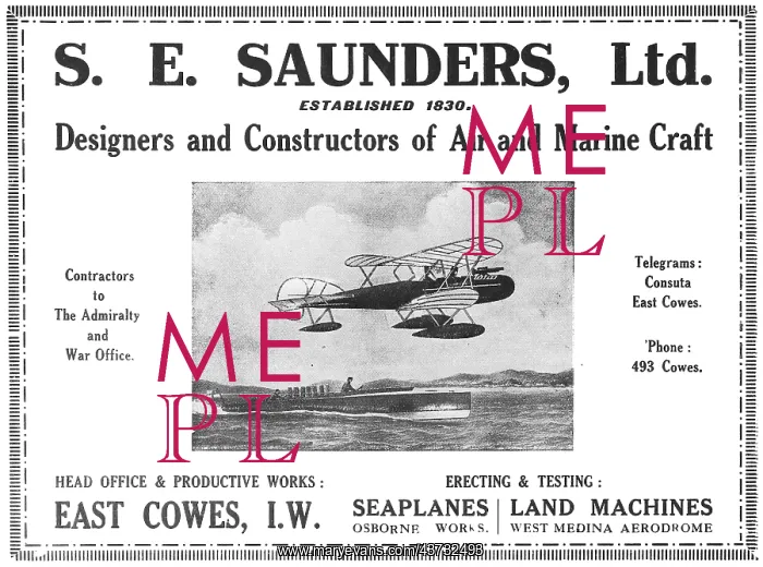  : S.E.Saunders Aircraft