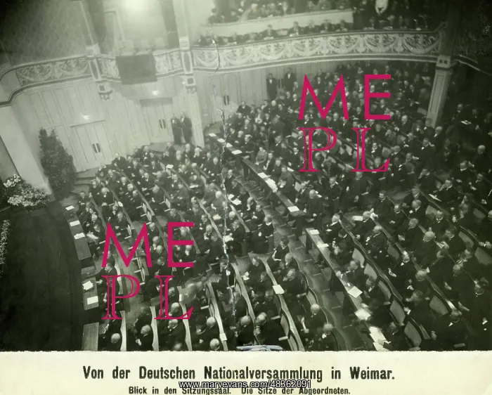 : Session of the National Assembly in Weimar, 1919 : Session of the National Assembly in Weimar, 1919