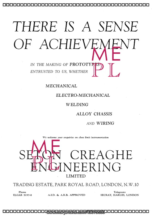 : Seton Creaghe Engineering. - Prototyping : Seton Creaghe Engineering. - Prototyping