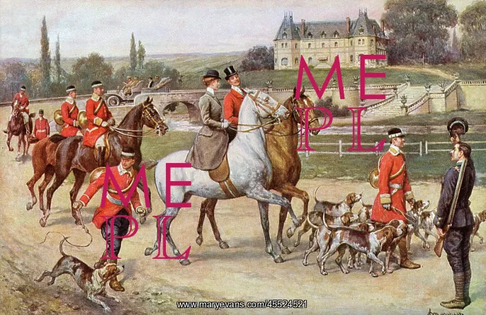 : Setting off on a Fox Hunt - leaving the Chateau : Setting off on a Fox Hunt - leaving the Chateau