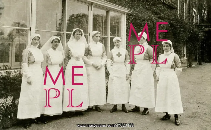 : Seven VAD nurses at Quex Park : Seven VAD nurses at Quex Park