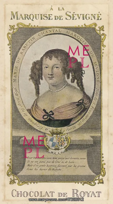 : SEVIGNE. Marie de Rabutin-Chantal, marquise, known as Madame de SEVIGNE : SEVIGNE. Marie de Rabutin-Chantal, marquise, known as Madame de SEVIGNE