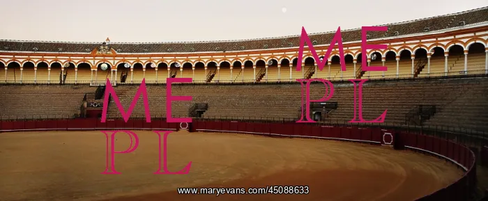 : Seville. Panoramic view of the arena, Plaza de Toros de la Real Maestranza : Seville. Panoramic view of the arena, Plaza de Toros de la Real Maestranza