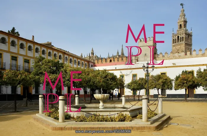 : Seville. General view of Patio de Banderas (Courtyard of the Flags) : Seville. General view of Patio de Banderas (Courtyard of the Flags)