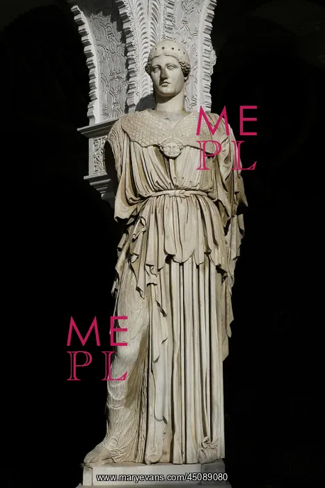  : Seville. View from the front of a Roman statue of Minerva, Central Patio, Casa de Pilatos 