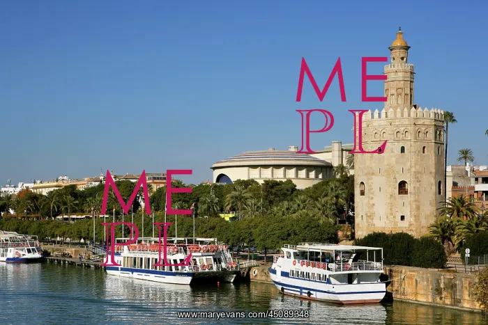 : Seville. General view of Torre del Oro (Tower of Gold) : Seville. General view of Torre del Oro (Tower of Gold)