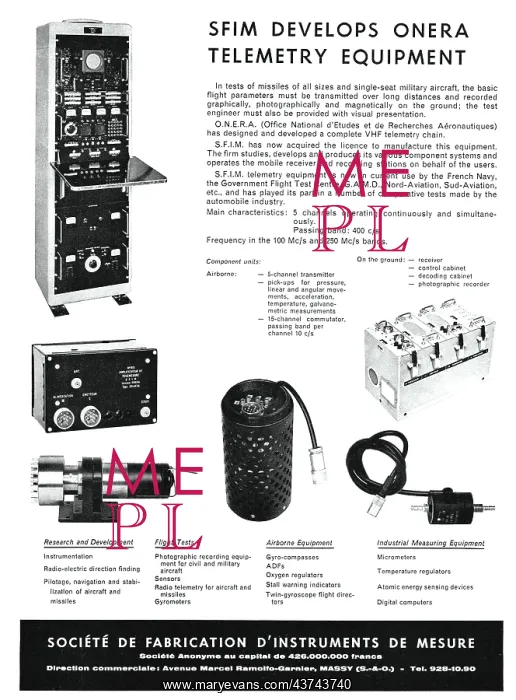 : SFIM Telemetry Equipment : SFIM Telemetry Equipment