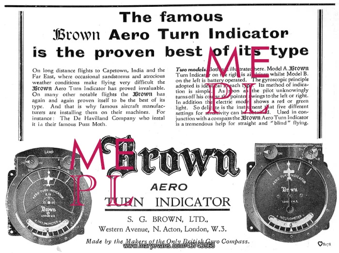 : S.G.Brown Aero Turn Indicator : S.G.Brown Aero Turn Indicator