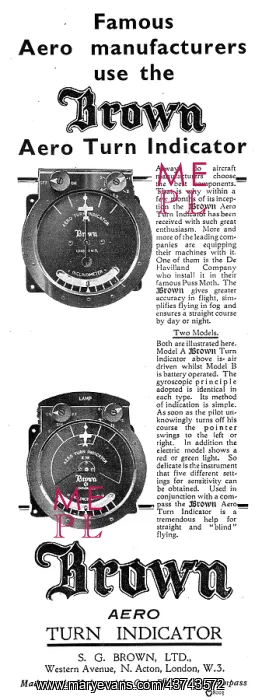 : S.G.Brown Aero Turn Indicator : S.G.Brown Aero Turn Indicator