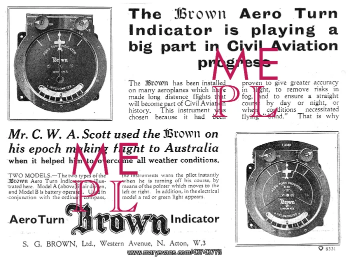 : S.G.Brown Aero Turn Indicator : S.G.Brown Aero Turn Indicator
