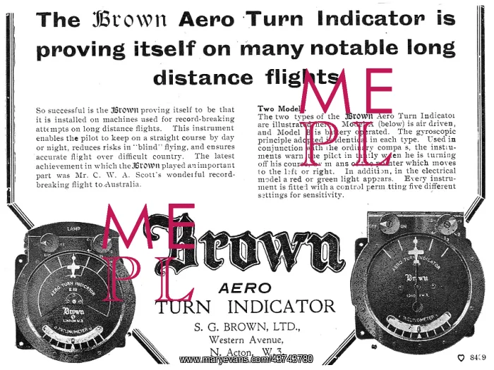 : S.G.Brown Aero Turn Indicator : S.G.Brown Aero Turn Indicator