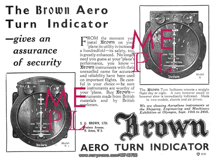 : S.G.Brown Aero Turn Indicator : S.G.Brown Aero Turn Indicator