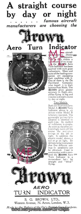 : S.G.Brown Aero Turn Indicator : S.G.Brown Aero Turn Indicator