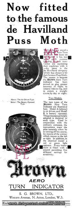 : S.G.Brown Aero Turn Indicator : S.G.Brown Aero Turn Indicator