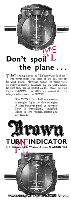 : S.G.Brown Aero Turn Indicator : S.G.Brown Aero Turn Indicator