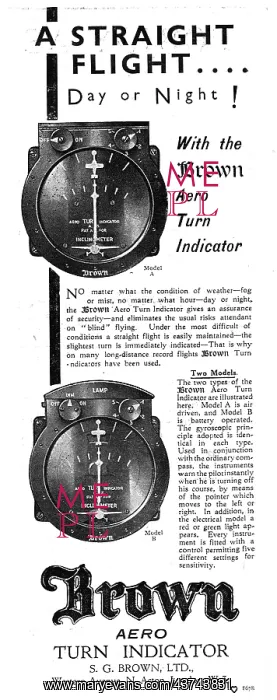 : S.G.Brown Aero Turn Indicator : S.G.Brown Aero Turn Indicator
