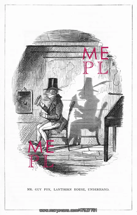 : Shadow drawing. C.H. Bennett, Mr Guy Fox : Shadow drawing. C.H. Bennett, Mr Guy Fox