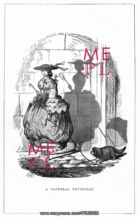 : Shadow drawing. C.H. Bennett, A Pastoral Petticoat : Shadow drawing. C.H. Bennett, A Pastoral Petticoat