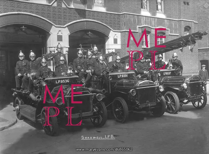  : Shadwell Fire Station crew and fire engines on display
