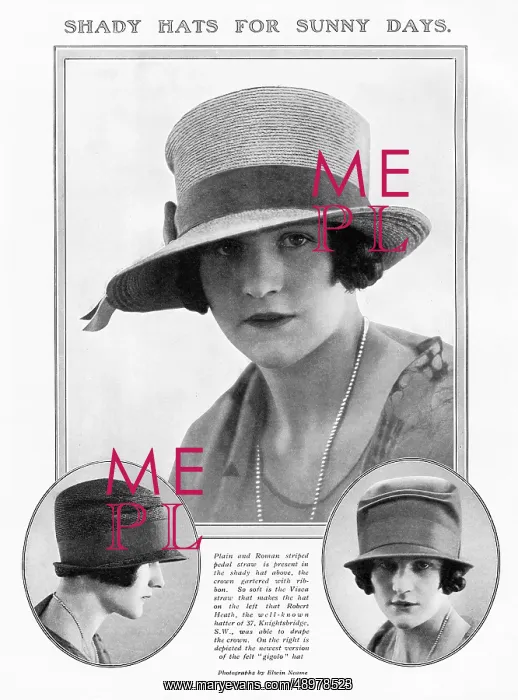 : Shady hats for sunny days 1925 : Shady hats for sunny days 1925