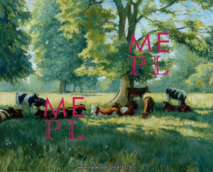  : A Shady Meadow ' Cows under Trees