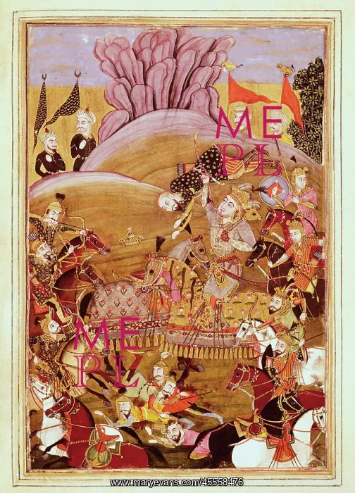 : Shahnameh. The Book of Kings. 16th c. The combat : Shahnameh. The Book of Kings. 16th c. The combat