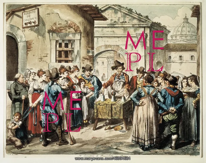  : The shaker player in Rome. Engraving