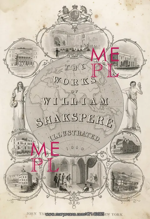 : Shakespeare illustrated title page : Shakespeare illustrated title page
