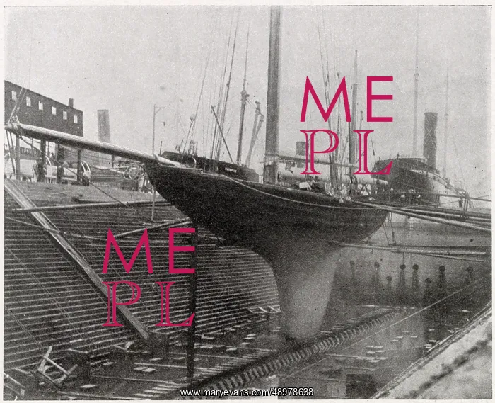 : Shamrock II - in New York Docks 1901 : Shamrock II - in New York Docks 1901