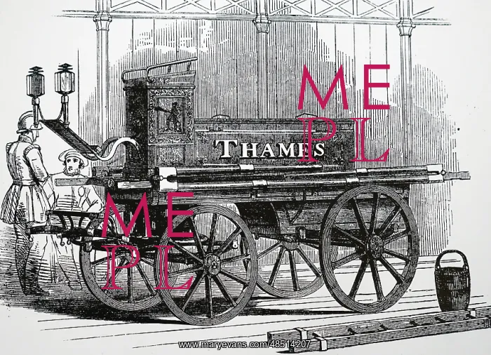 : Shand and Mason's fire engine, used by the London : Shand and Mason's fire engine, used by the London