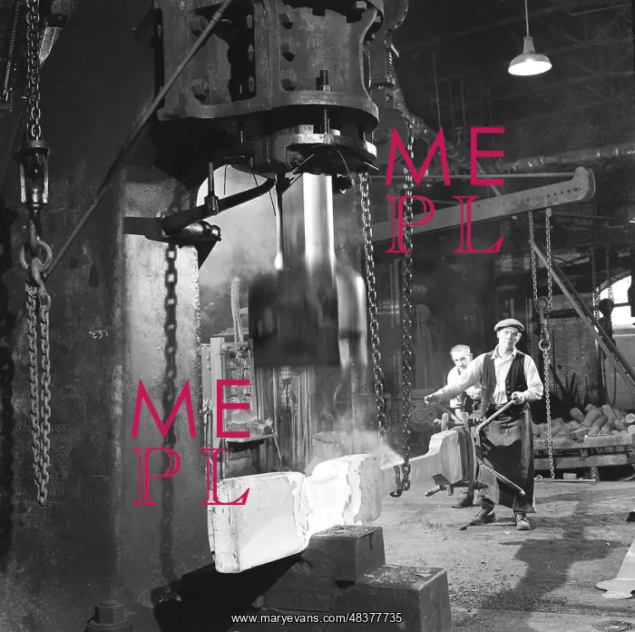 : Shaping metal with a steam hammer : Shaping metal with a steam hammer