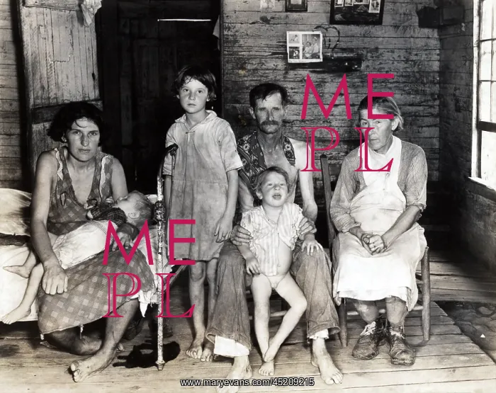 : Sharecropper Bud Fields and his family at ? : Sharecropper Bud Fields and his family at ?